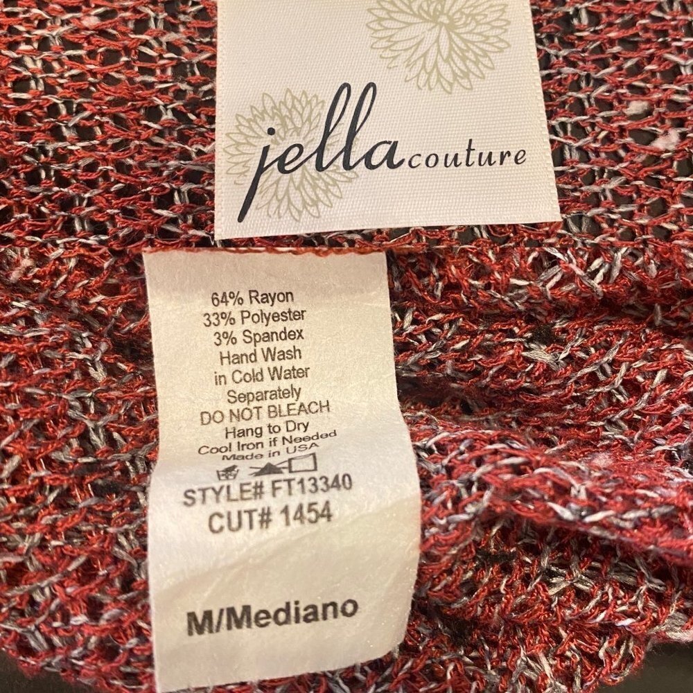 Jella Couture kaftan knitted top, wine, size 8/10 medium - Picture 8 of 10